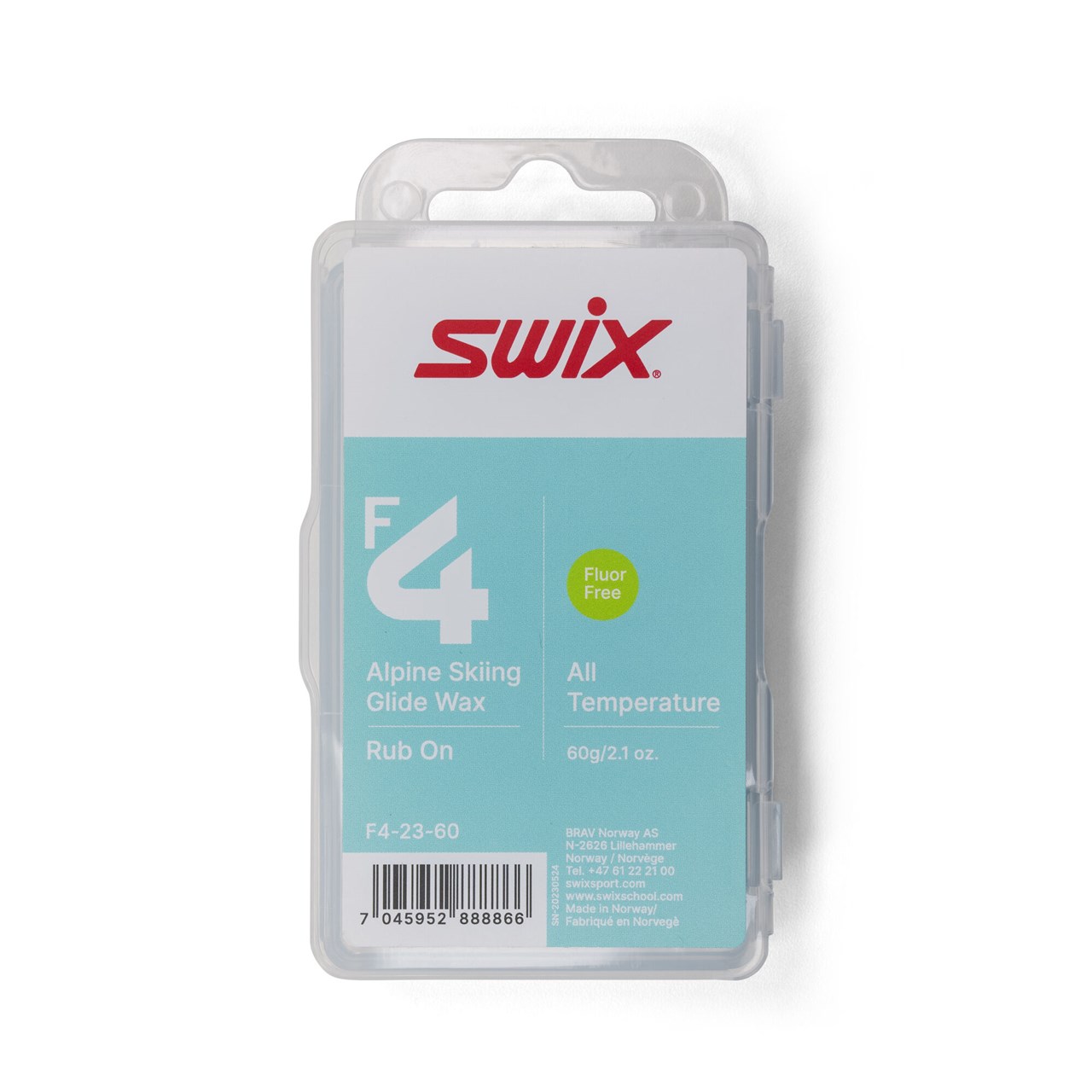 SWIX F4 Glidewax 60g Rub-on w/cork
